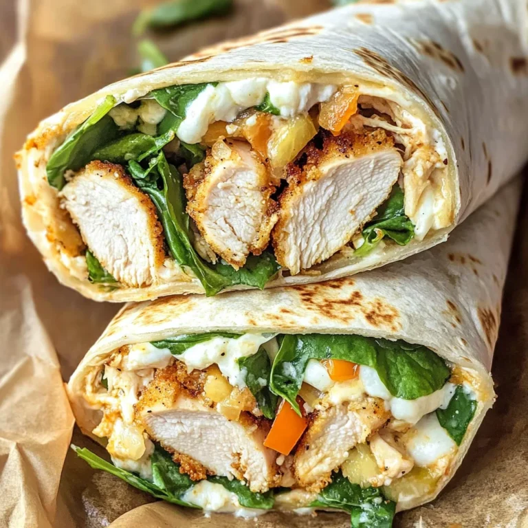 Crispy Air Fryer Chicken & Mozzarella Wraps
