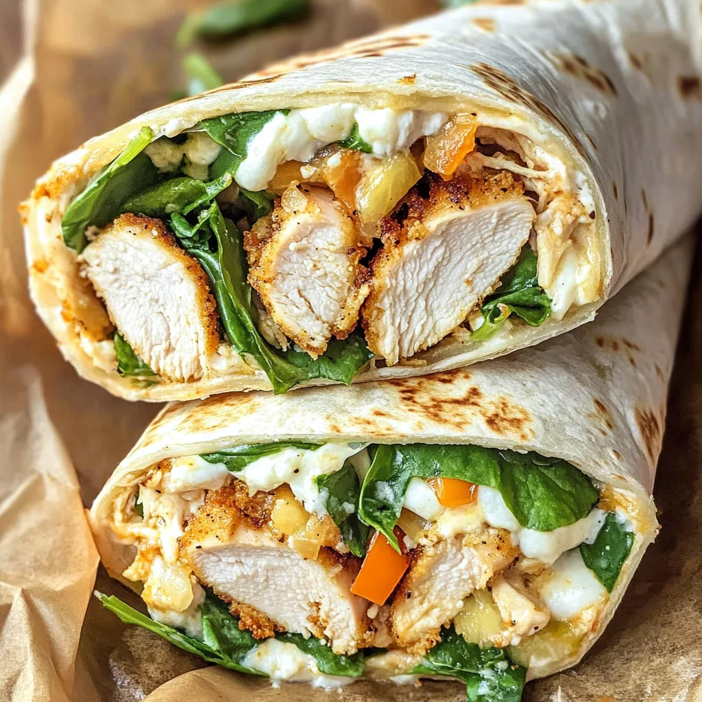 Crispy Air Fryer Chicken & Mozzarella Wraps