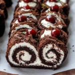 Elegant Black Forest Cake Roll