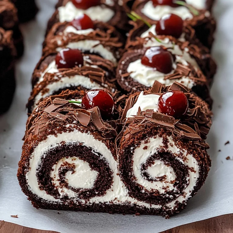 Elegant Black Forest Cake Roll