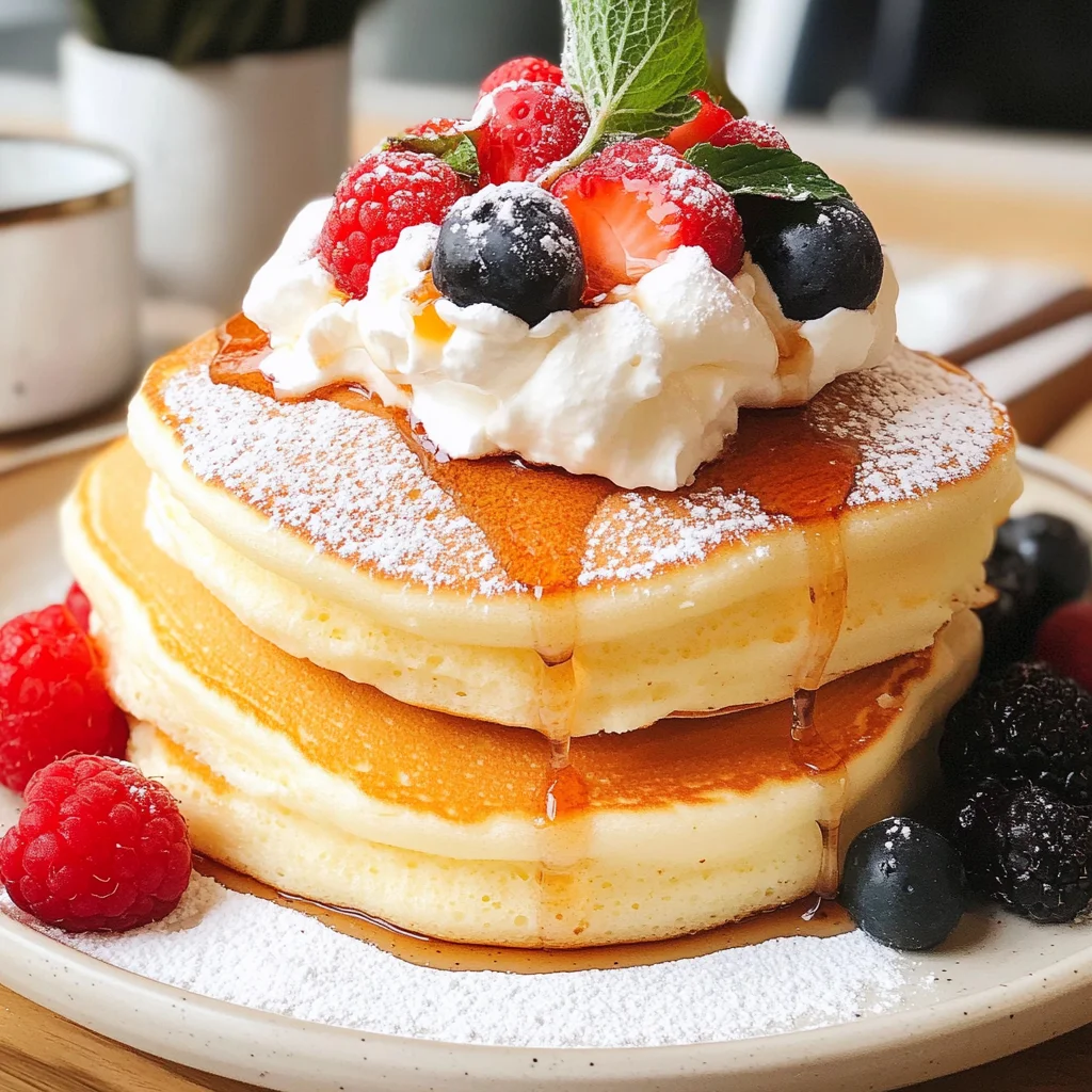 Fluffy Japanese Soufflé Pancakes