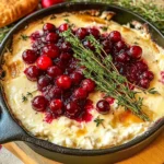 Irresistible Warm Cranberry-White Cheddar Holiday Dip