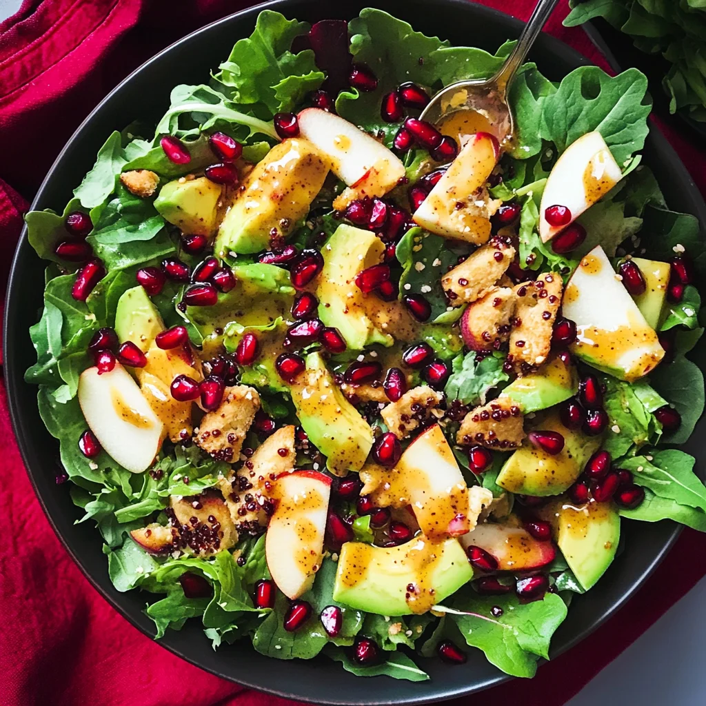Juicy Christmas Salad with Honey Mustard Dressing