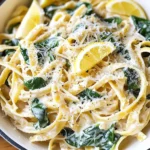 Lemon ricotta pasta & spinach