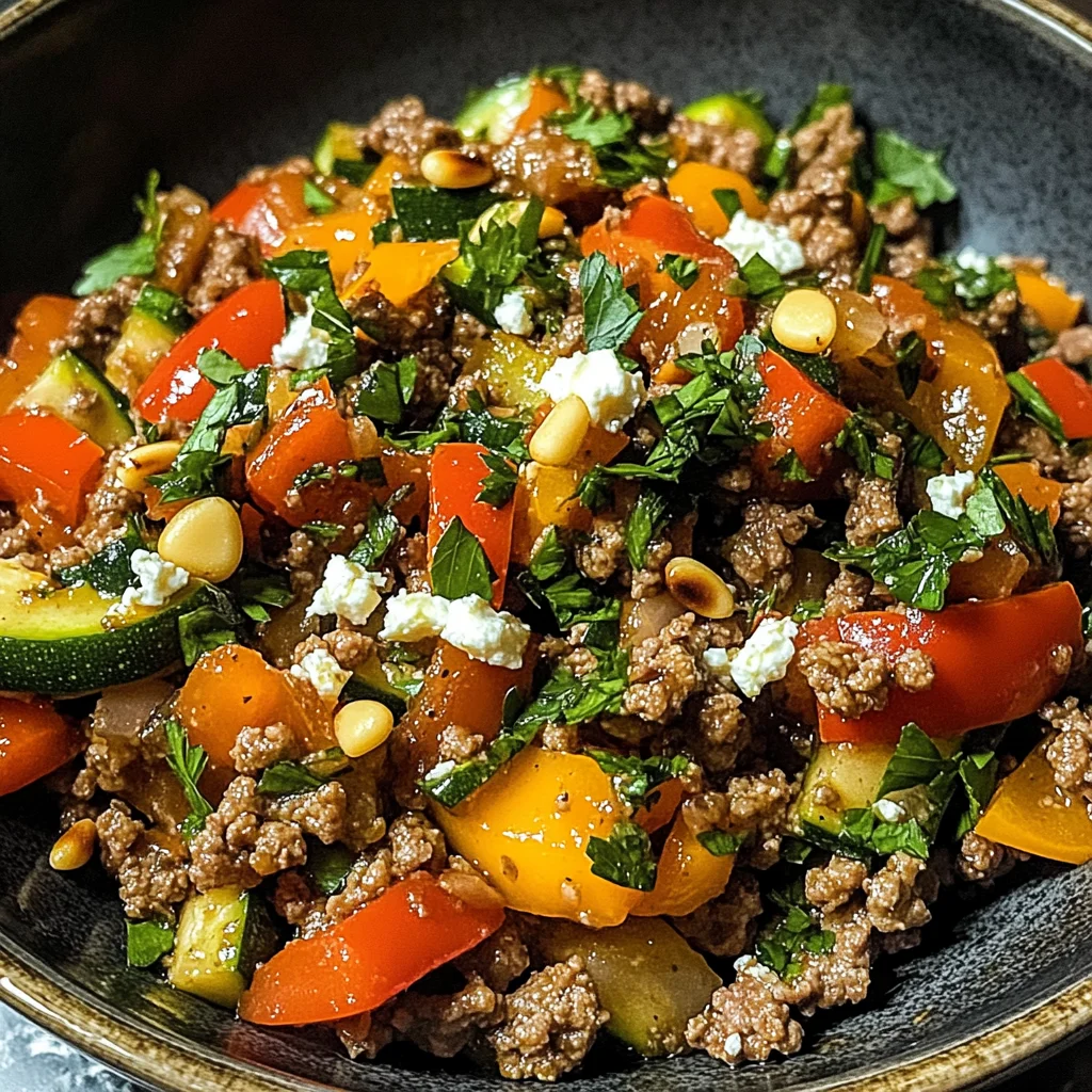 Mediterranean Ground Beef Stir-Fry