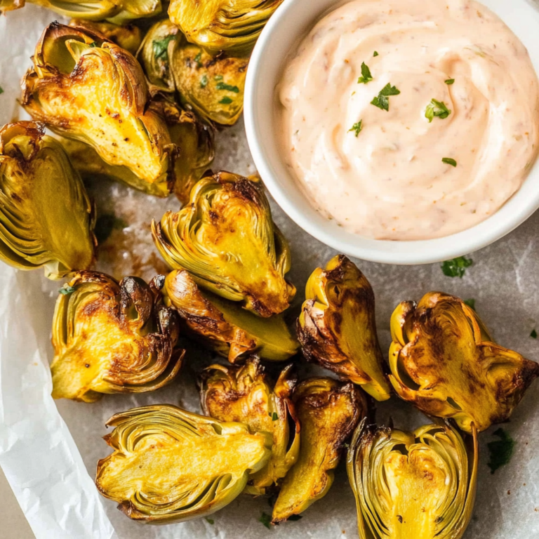 Air Fryer Artichoke Hearts with Garlic Aioli (Keto and Low Carb)