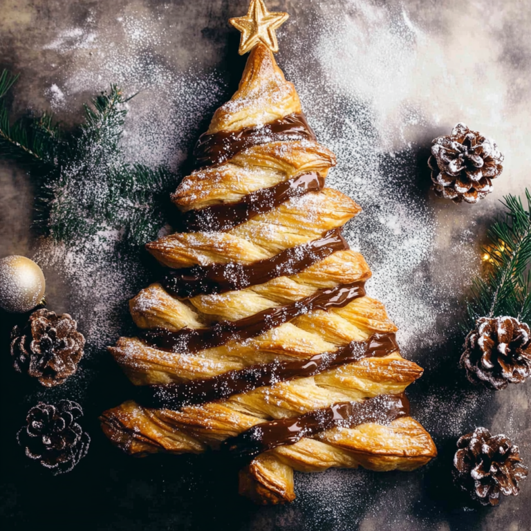Nutella Puff Pastry Christmas Tree