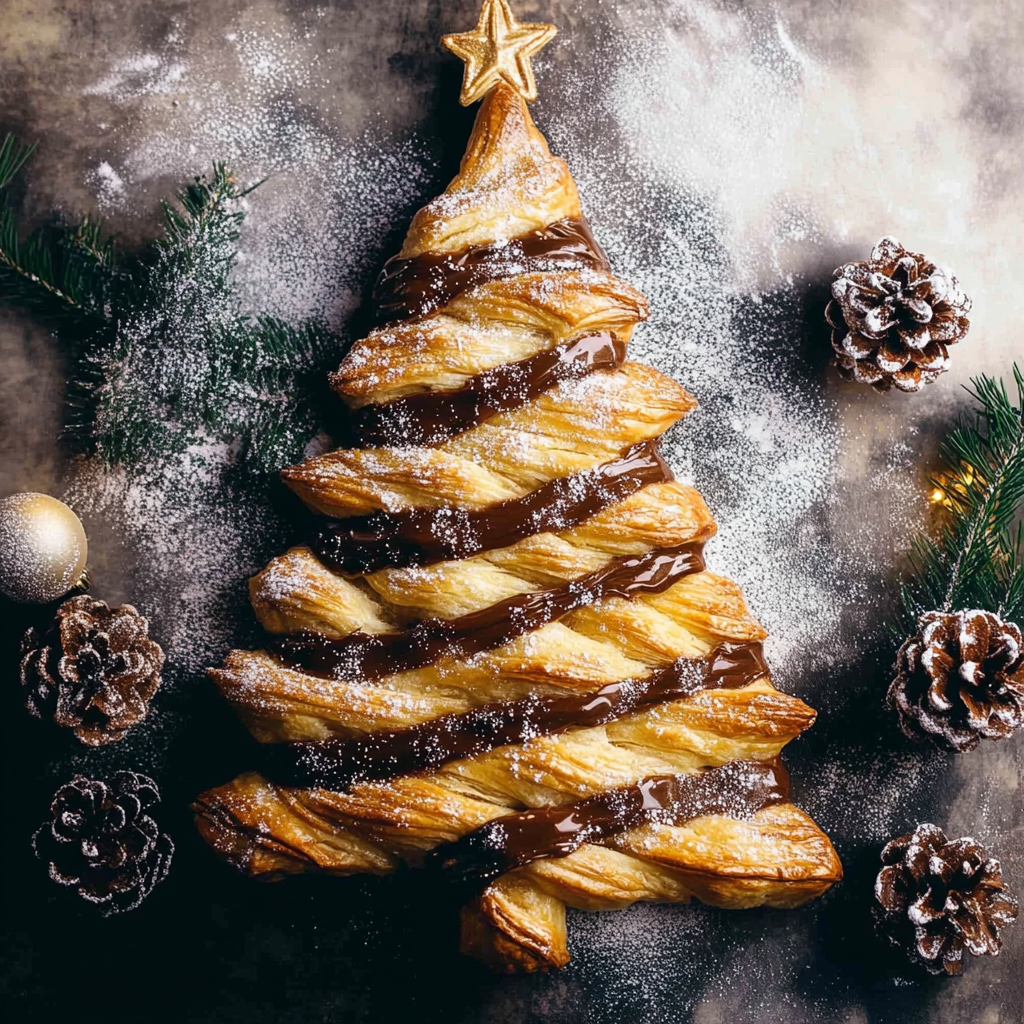 Nutella Puff Pastry Christmas Tree