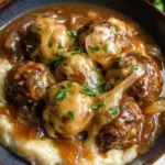 Crock Pot French Onion Meatballs