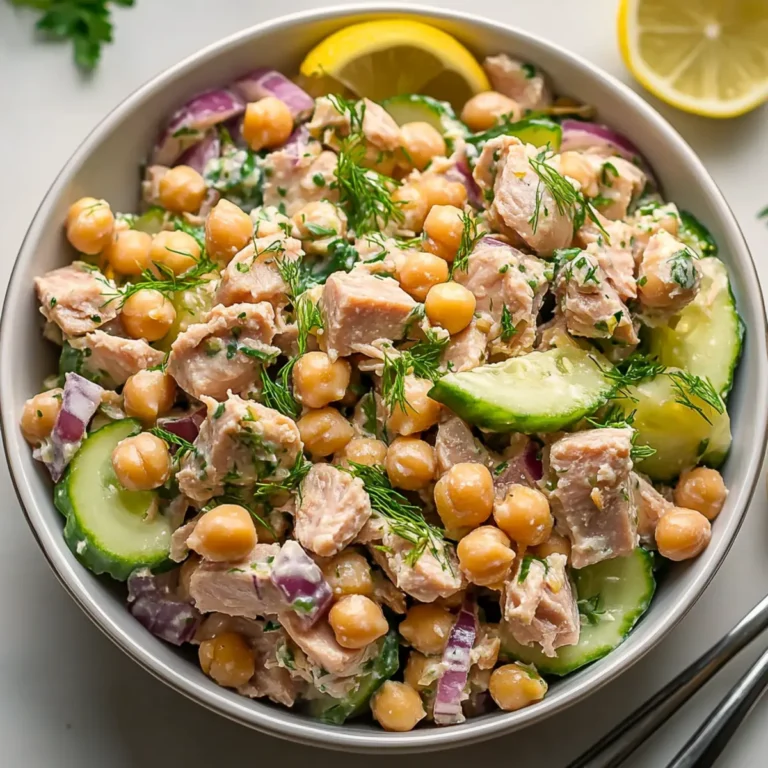 Healthy Tuna Garbanzo Bean Salad
