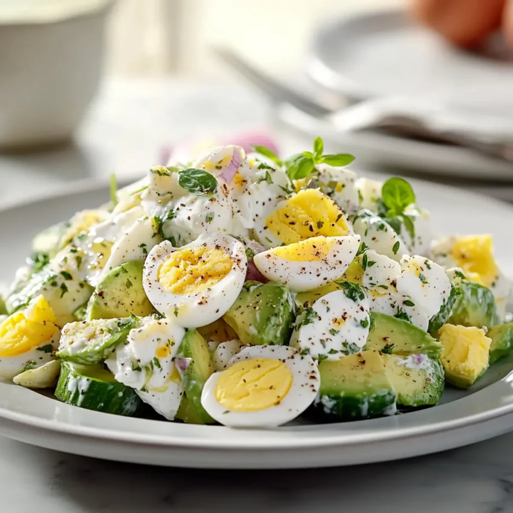 Egg Avocado Greek Yogurt Salad That’s Creamy, Fresh, and Perfectly Balanced