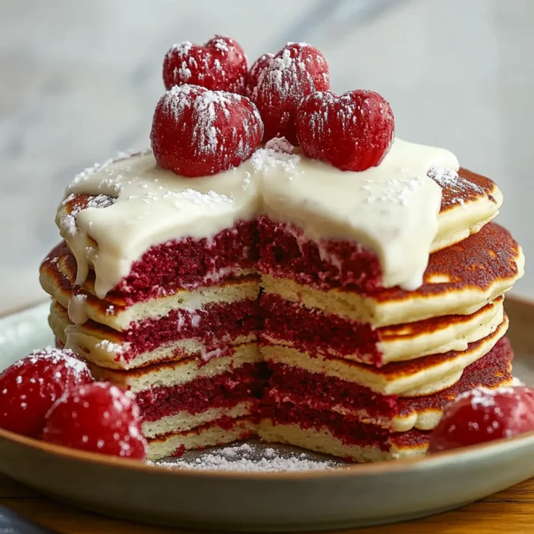 Red Velvet Pancakes For A Sweet Valentine's Breakfast