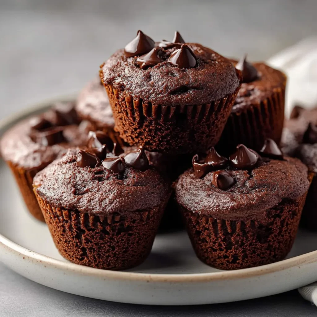 Green Smoothie Chocolate Muffins