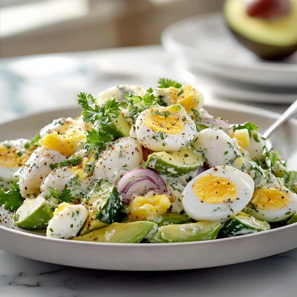 Egg Avocado Greek Yogurt Salad That’s Creamy, Fresh, and Perfectly Balanced