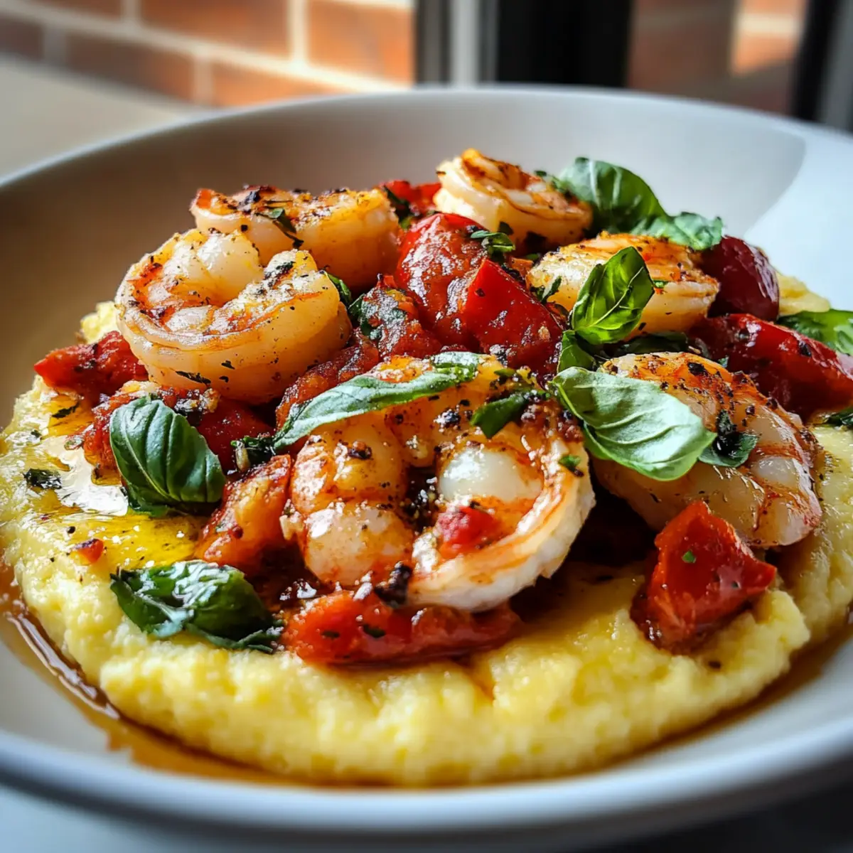 Bruschetta Shrimp Polenta Casserole That’s Comforting, Elegant, and Bursting With Flavor