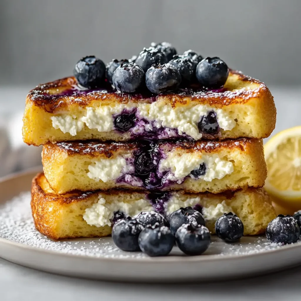 Blueberry Lemon Ricotta Stuffed French Toast