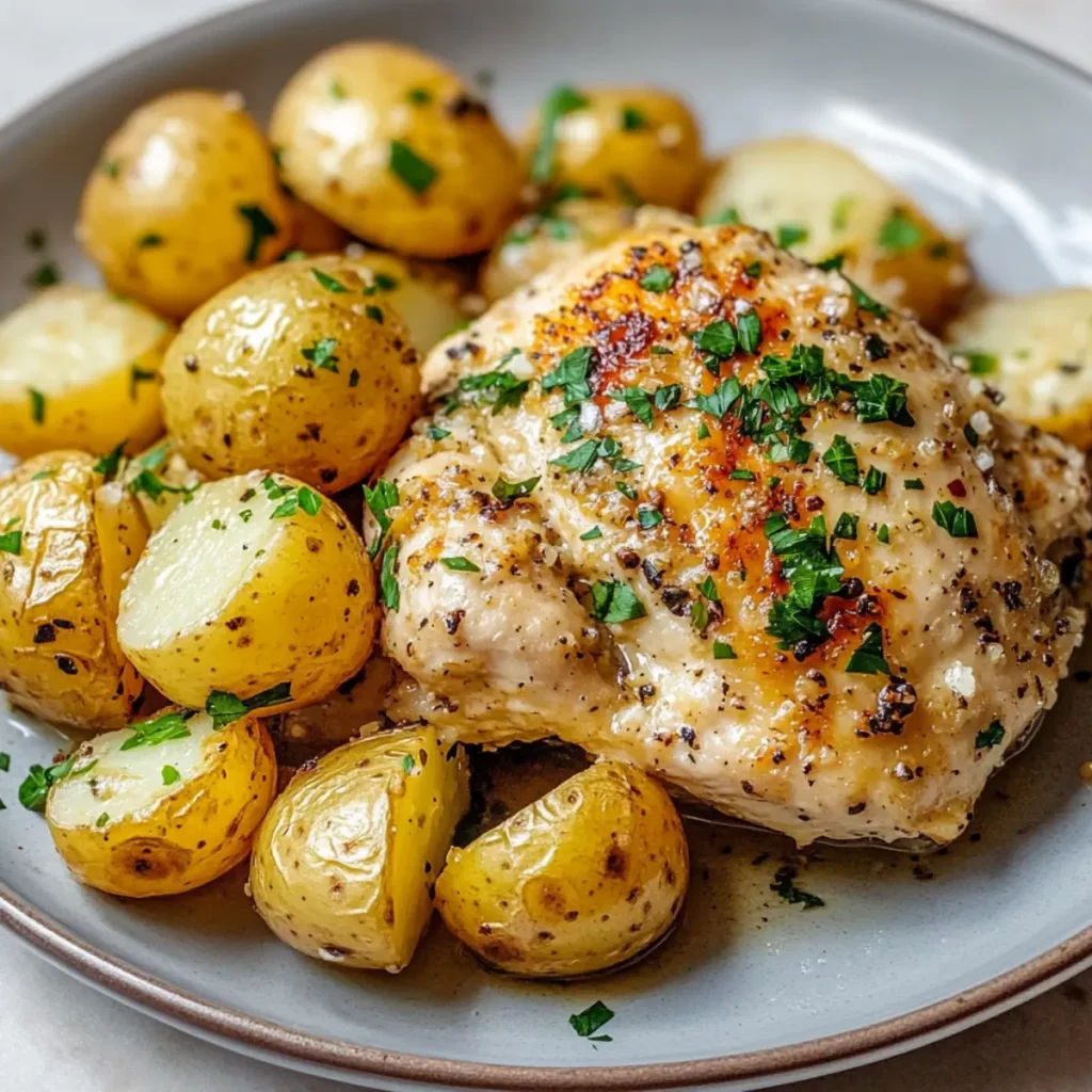 Garlic Parmesan Crockpot Chicken And Potatoes