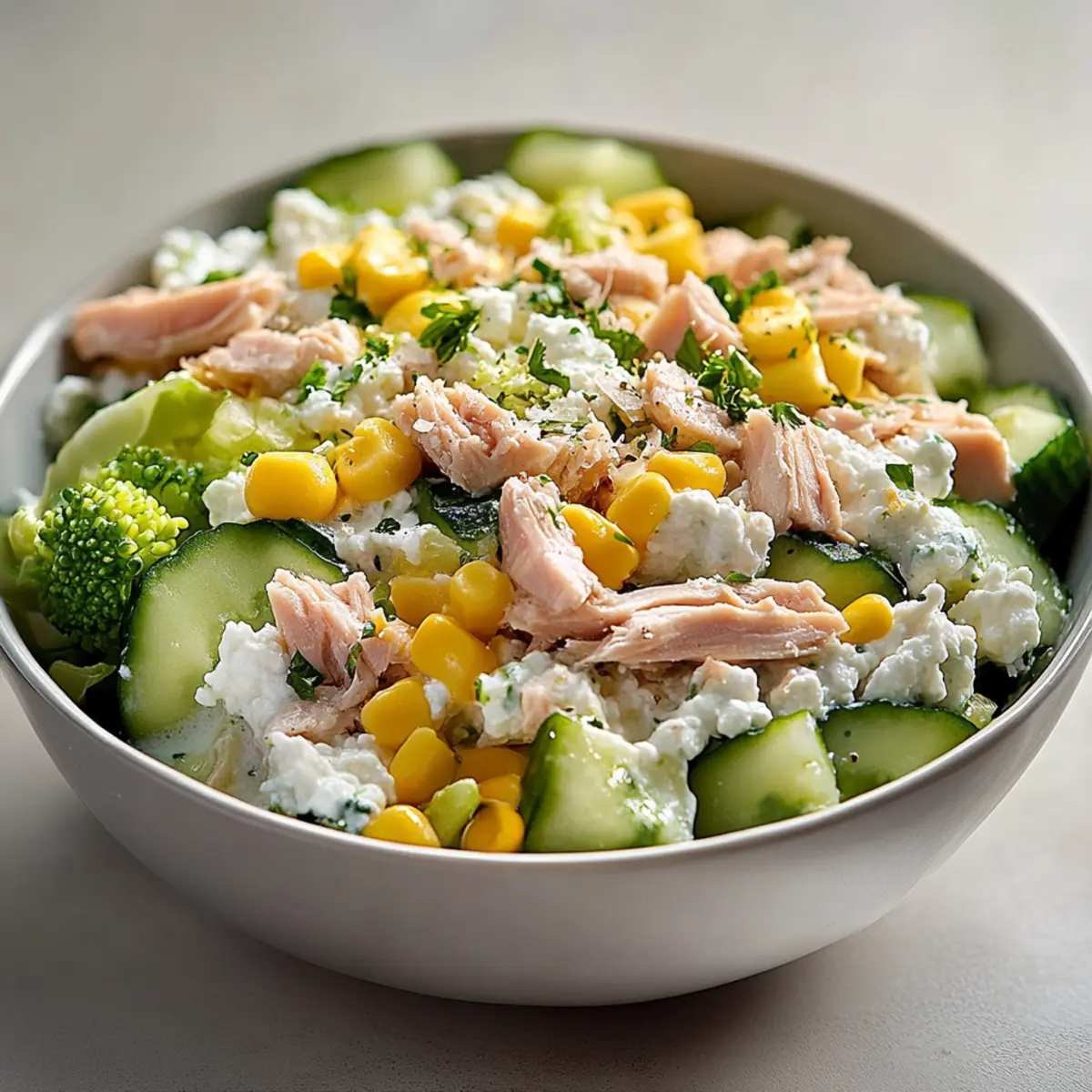 Cottage Cheese Tuna Protein Bowl That’s Fresh, Creamy, and Incredibly Satisfying