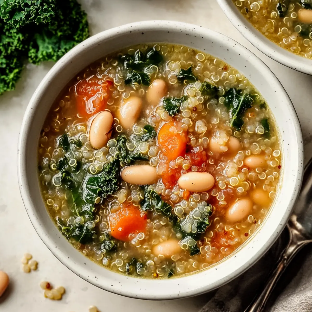 Kale Quinoa White Bean Soup