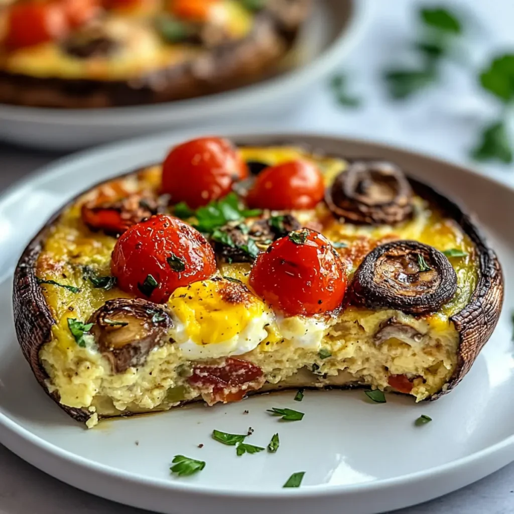 Avocado And Egg Stuffed Portobello Mushrooms