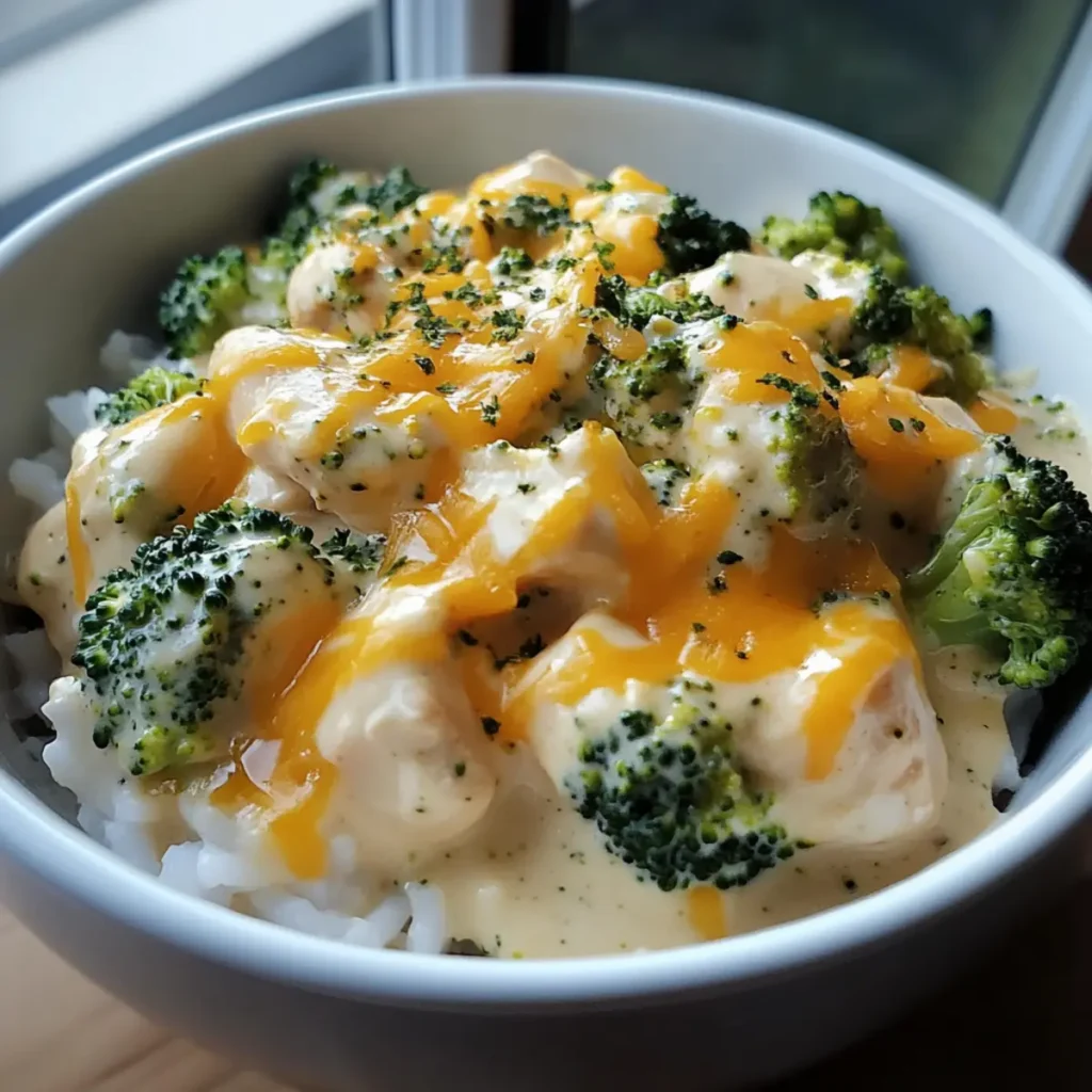 Crockpot Creamy Broccoli Cheddar Chicken