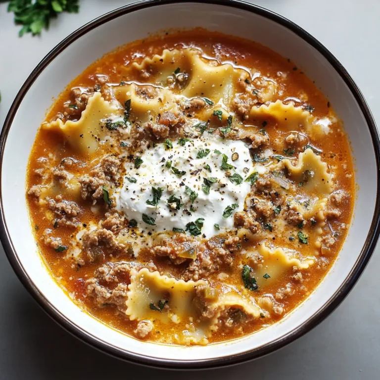 Mouthwatering One Pot Lasagna Soup