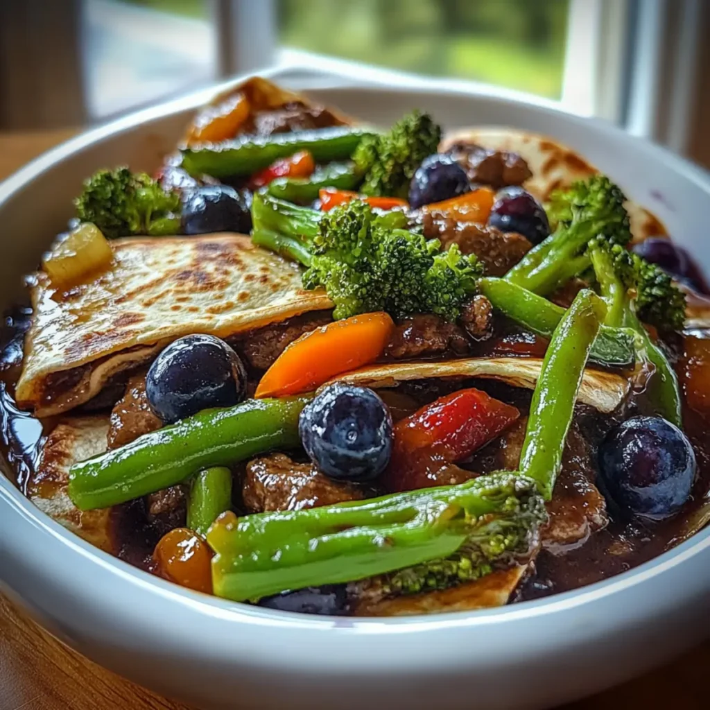 Blueberry Breakfast Quesadilla