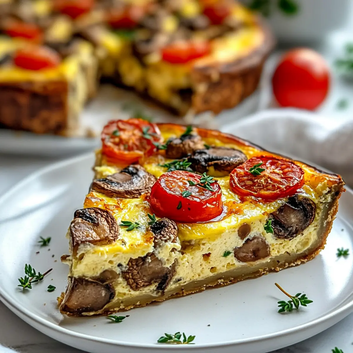 Crustless Quiche Mushrooms