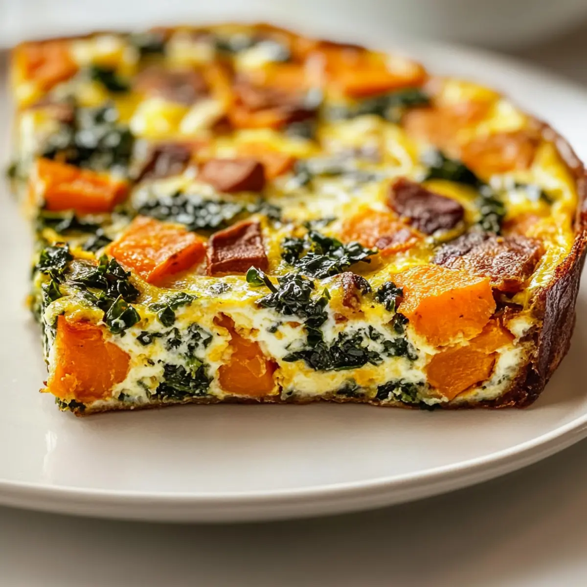 Roasted Sweet Potato Kale Frittata