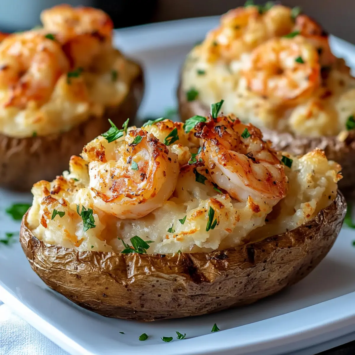 Twice Baked Seafood Stuffed Potatoes