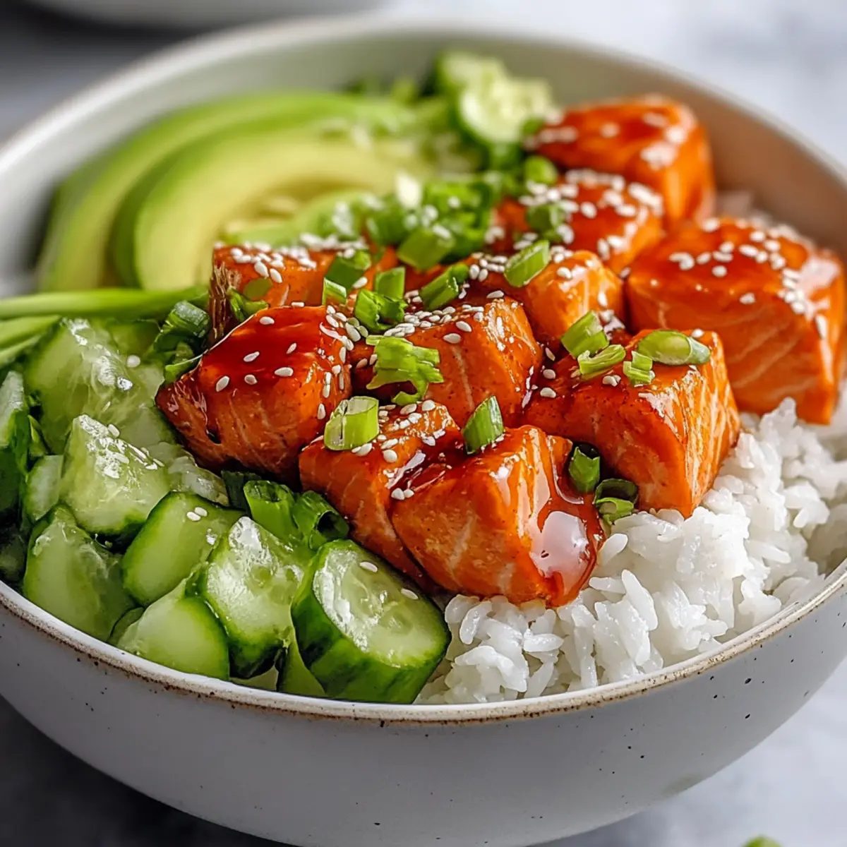 Honey Sriracha Salmon Bowls