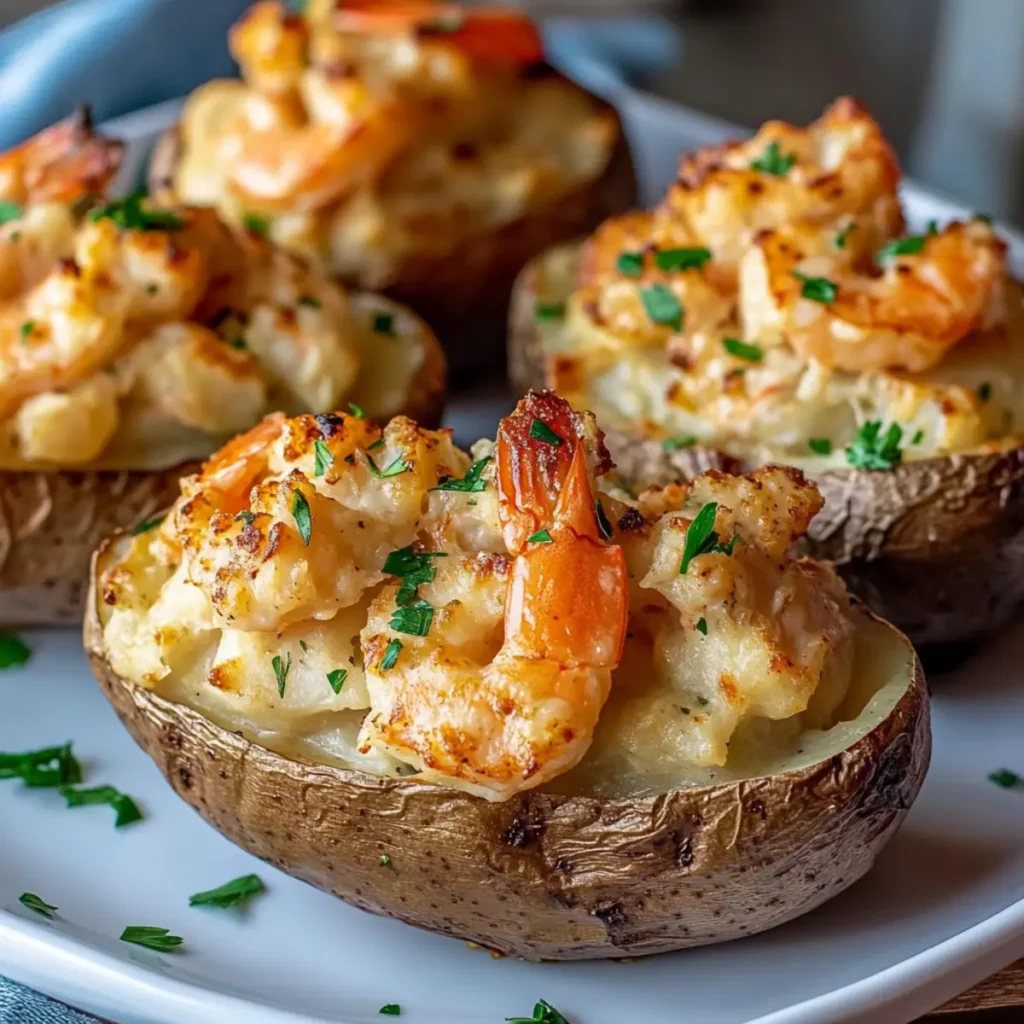 Twice Baked Seafood Stuffed Potatoes