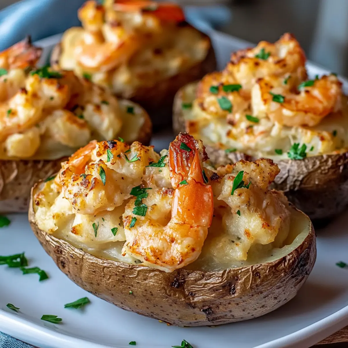 Twice Baked Seafood Stuffed Potatoes