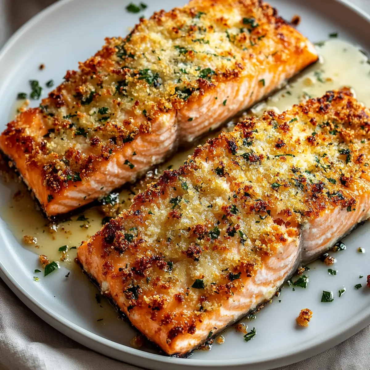 Crispy Parmesan Crusted Baked Salmon