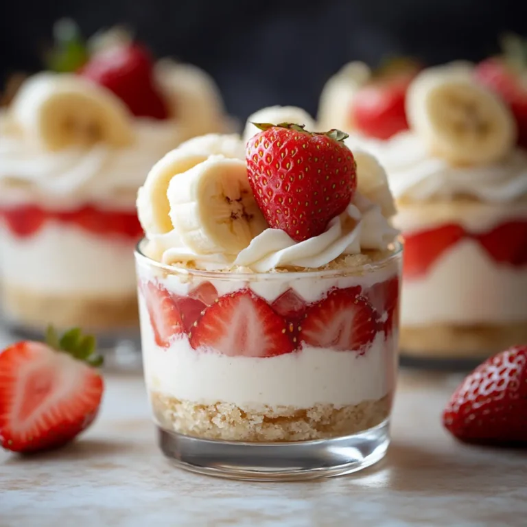 Strawberry Banana Cream Layer Cups – A Dreamy, Fresh, No-Bake Dessert You’ll Want Every Single Week