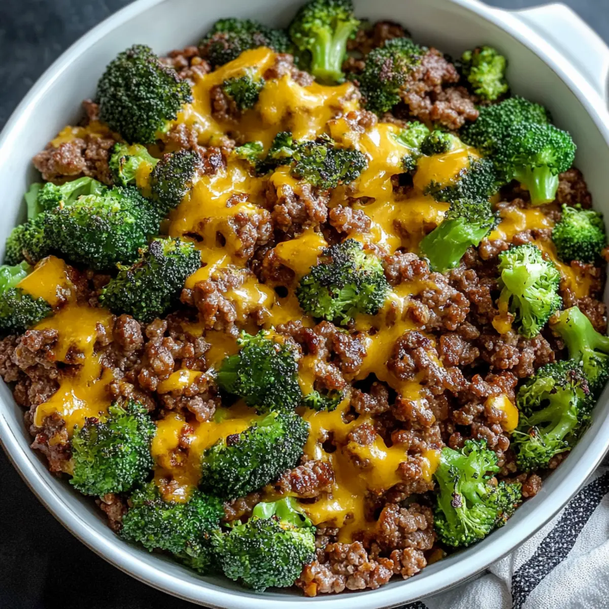 Keto Beef Hamburger Broccoli Skillet