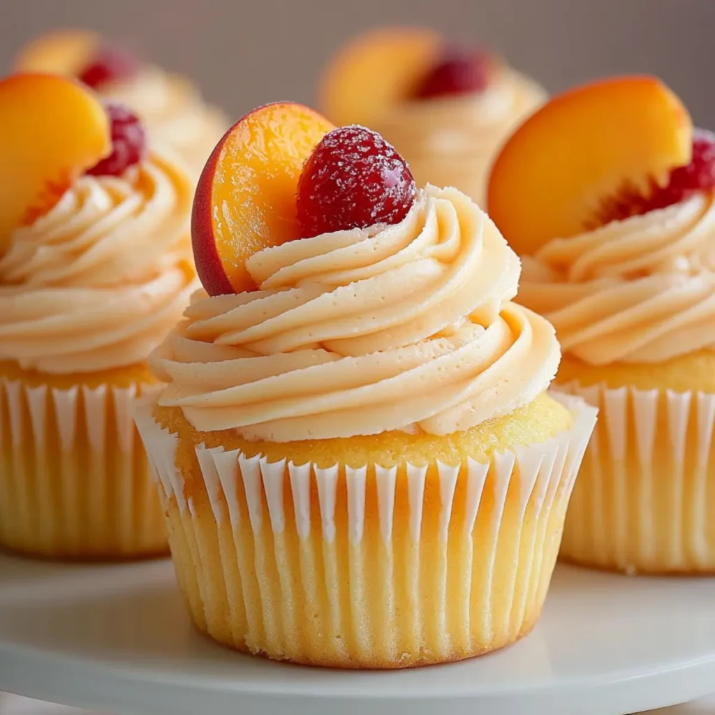 Peach Bellini Cupcakes