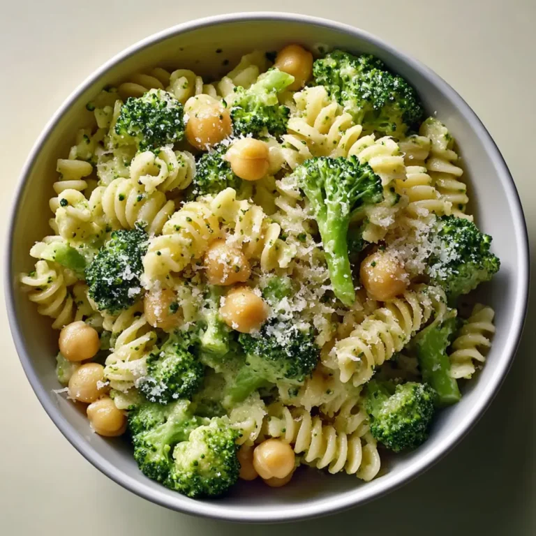 Broccoli Chickpea Pasta With Garlic Olive Oil