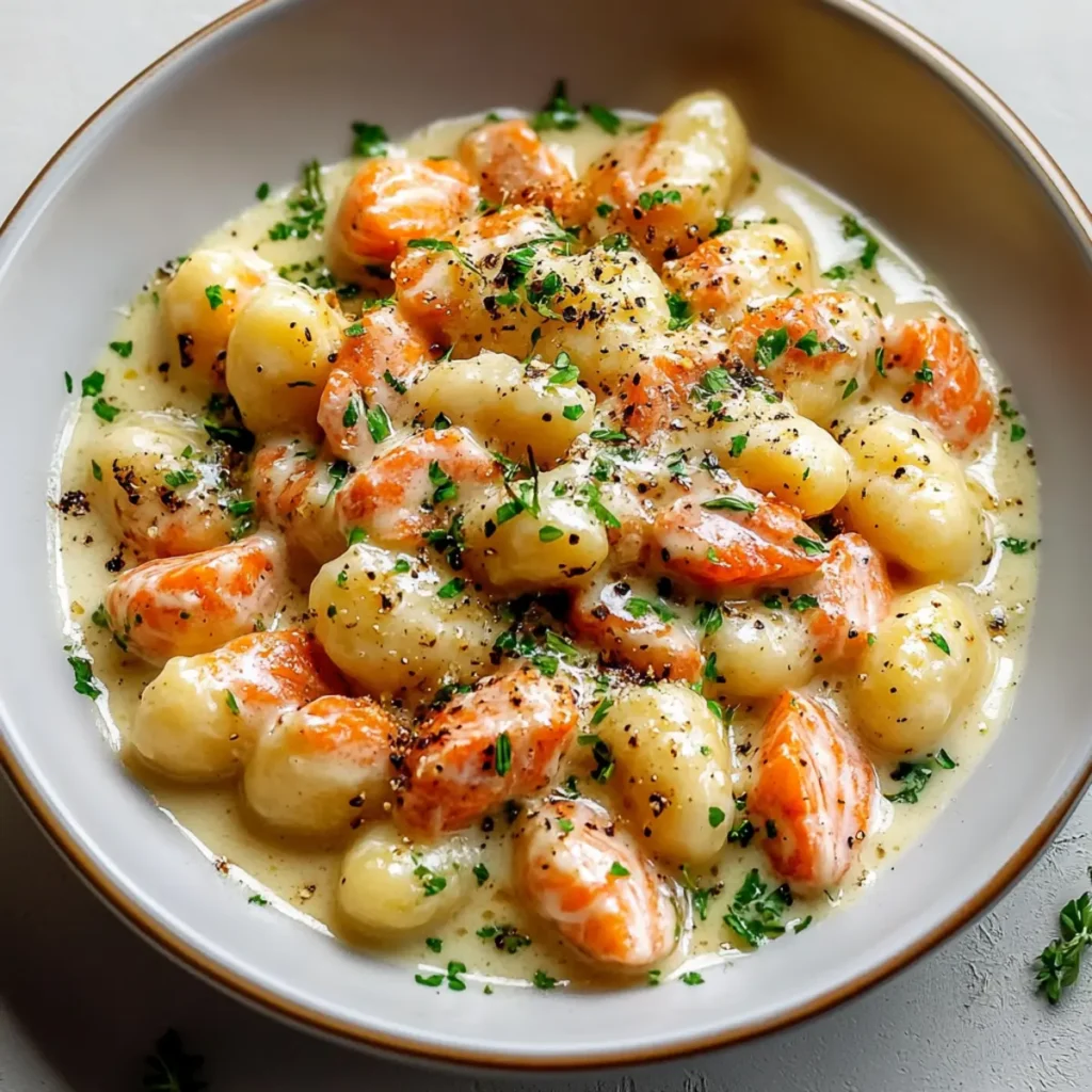 Juicy Smoked Salmon Gnocchi