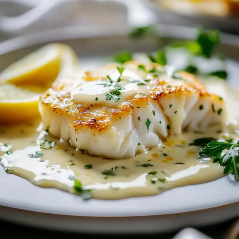 Baked Cod in Coconut Lemon Cream Sauce: A Creamy Delight