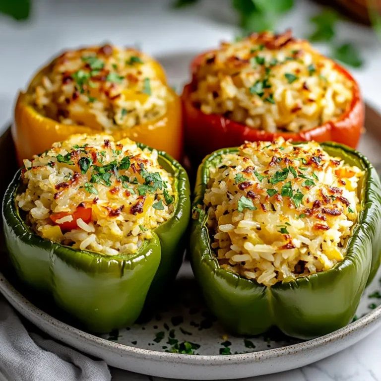 Vegetarian Stuffed Bell Peppers With Rice