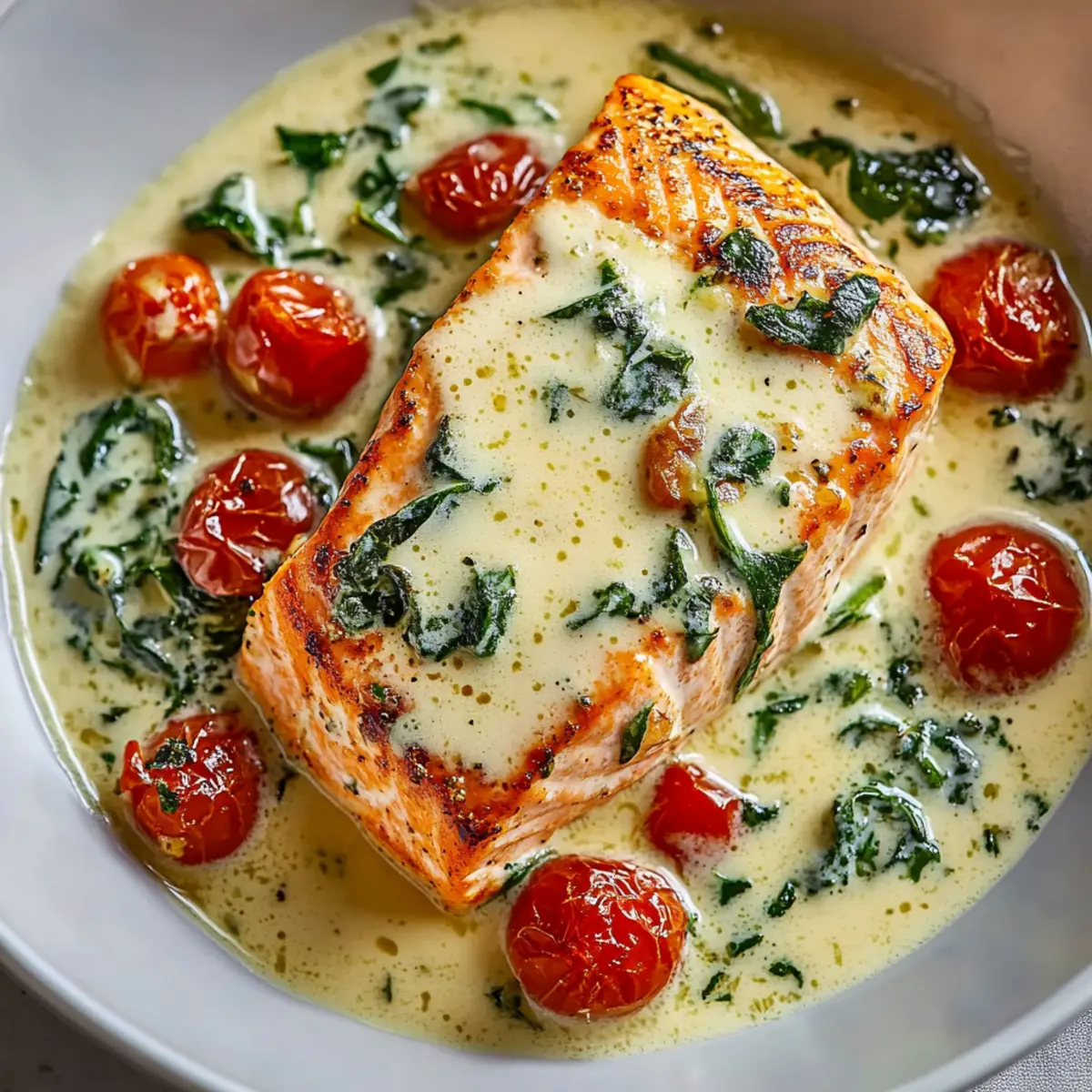 Creamy Garlic Butter Tuscan Salmon