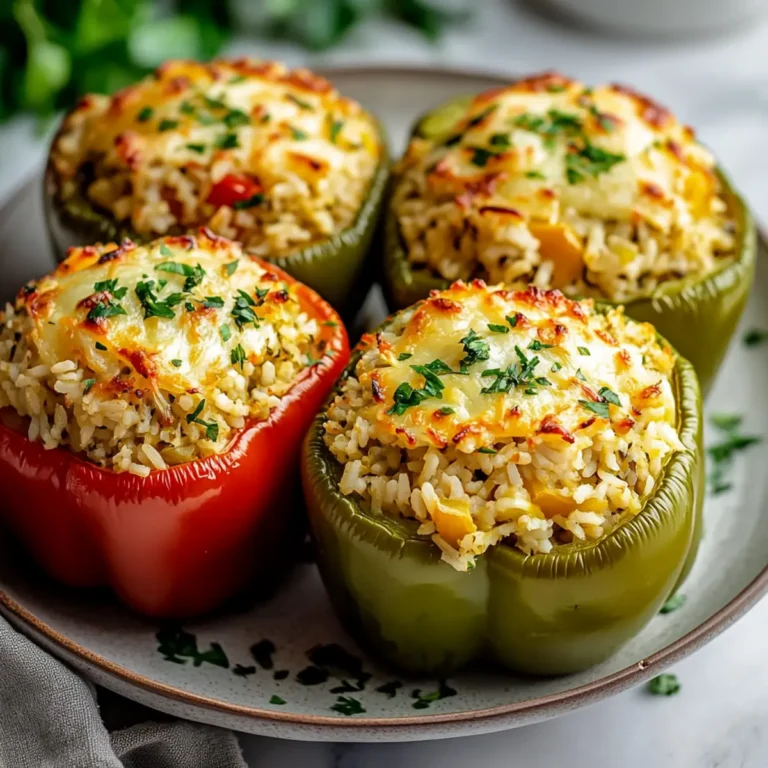 Vegetarian Stuffed Bell Peppers With Rice