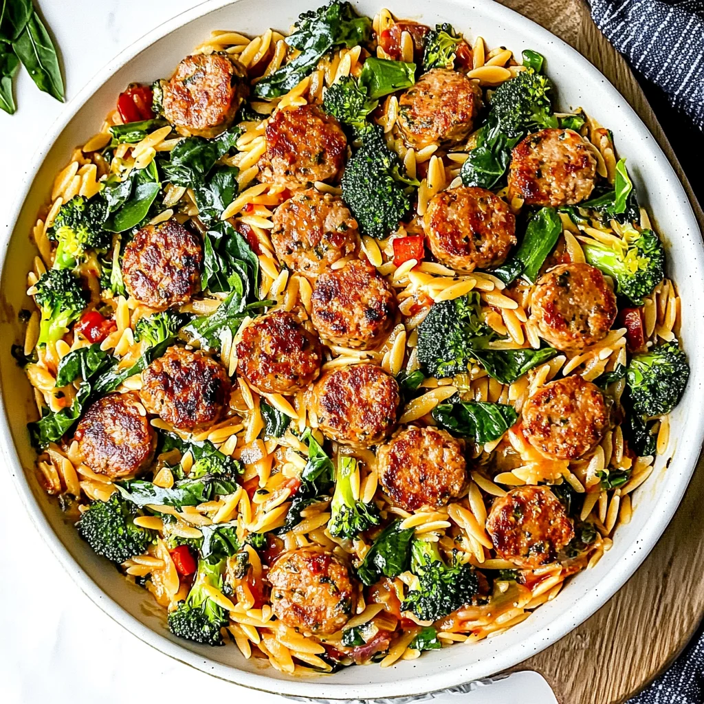 Chicken Sausage and Broccoli Orzo: Quick, Easy, Flavor-Pa…