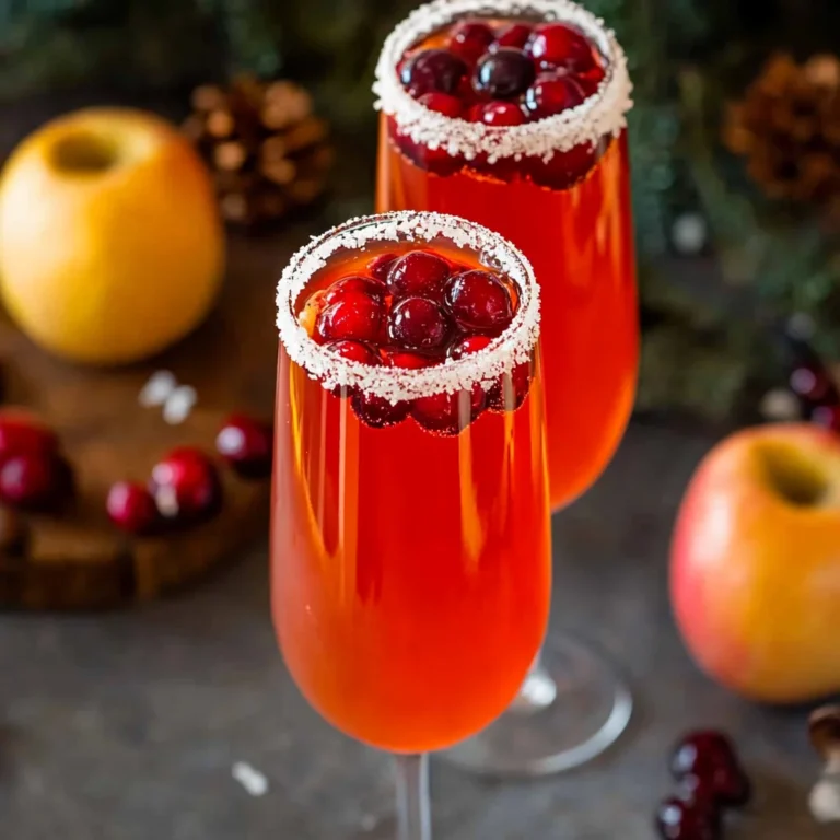 Cinnamon Apple Cranberry Mimosa: A Festive Delight