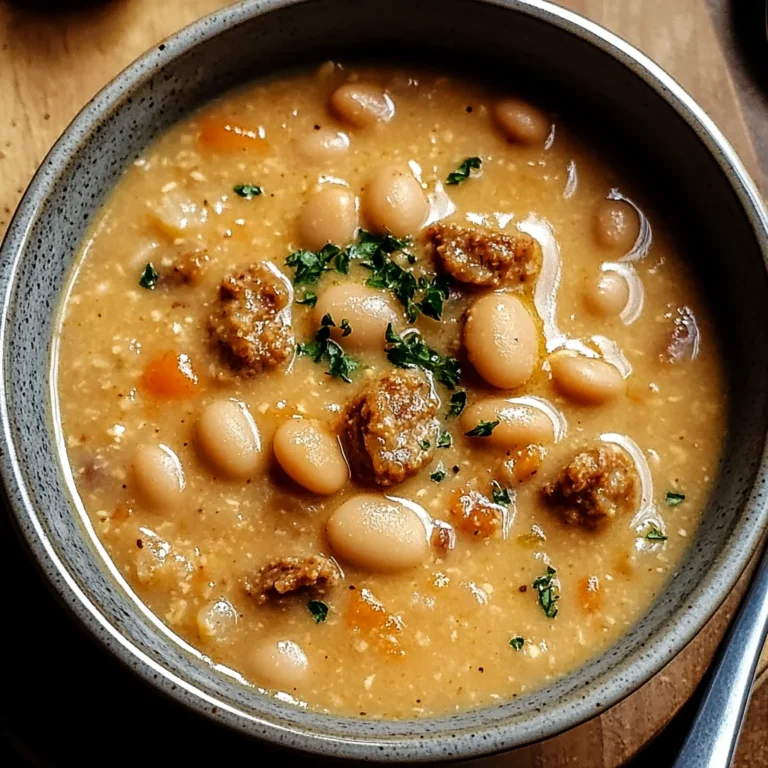 Creamy Bean Soup with Sausage: A Cozy Delight