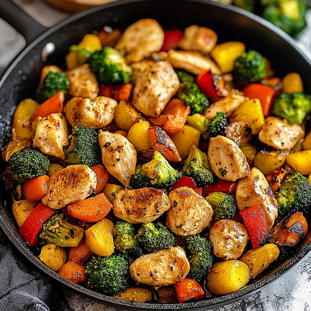 Healthy Chicken and Vegetables Skillet: Quick & Nourishing