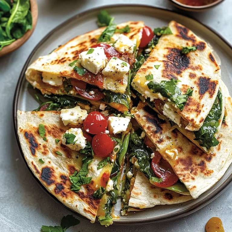 Mediterranean Quesadillas with Spinach, Feta, and Mozzare…
