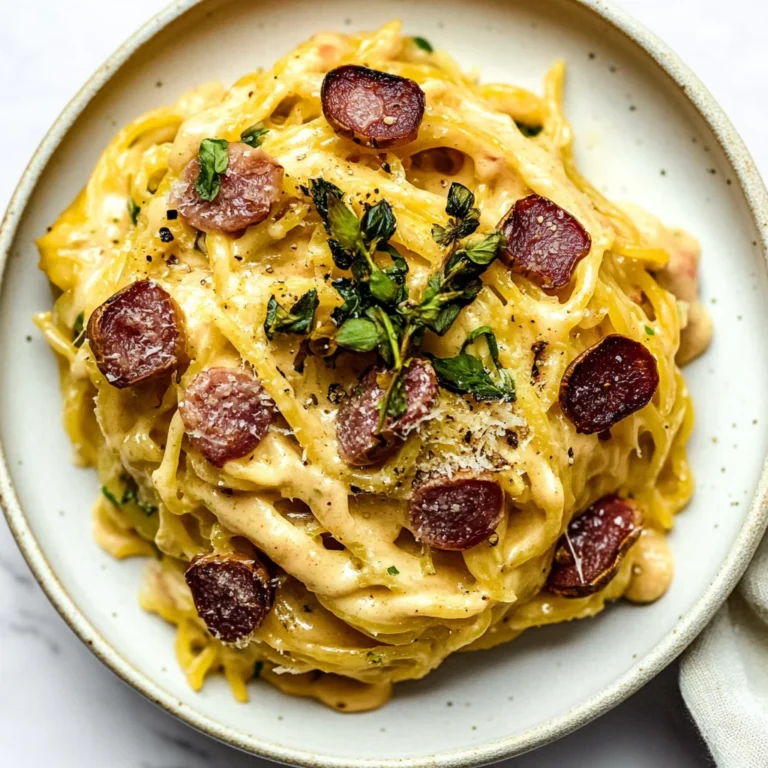 Spaghetti Squash Carbonara: Creamy and Comforting Delight