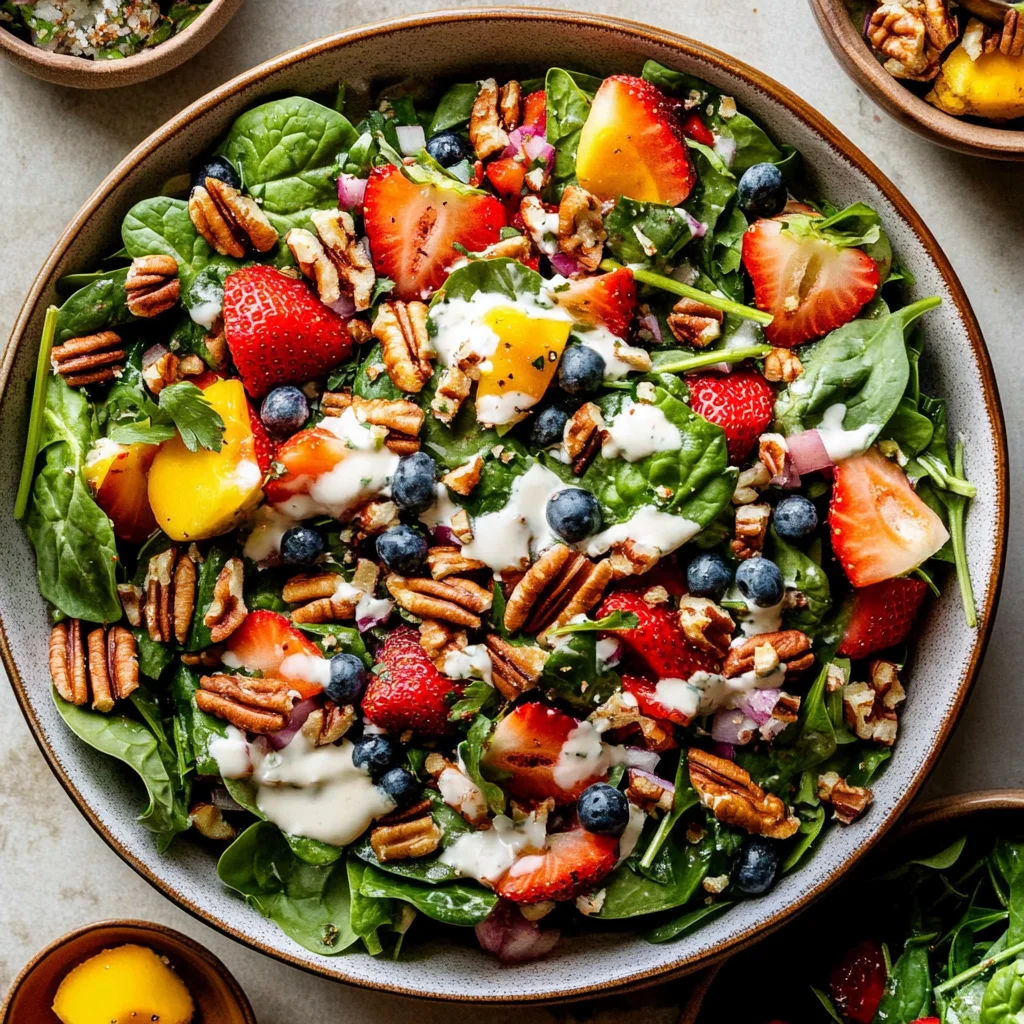 Spinach Strawberry Salad with Pecans: Refreshingly Delicious